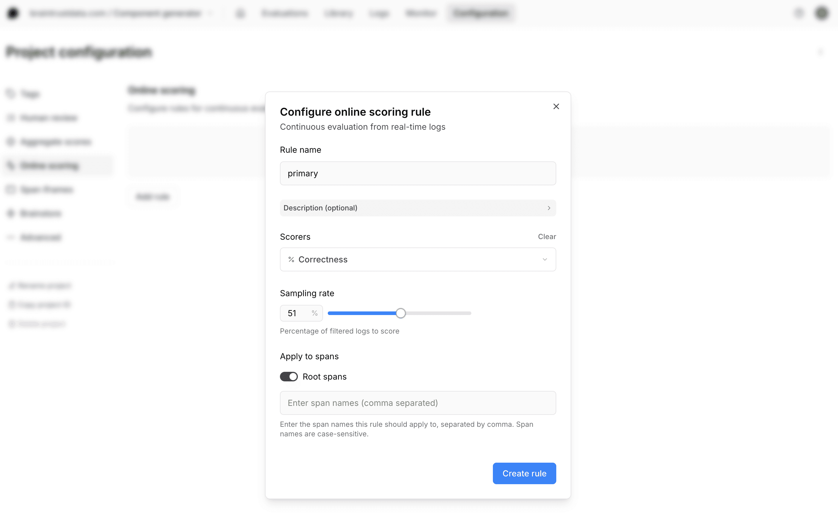 Online scoring